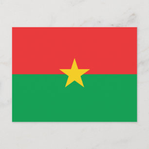 Patriotic Burkina Faso Flag Postcard