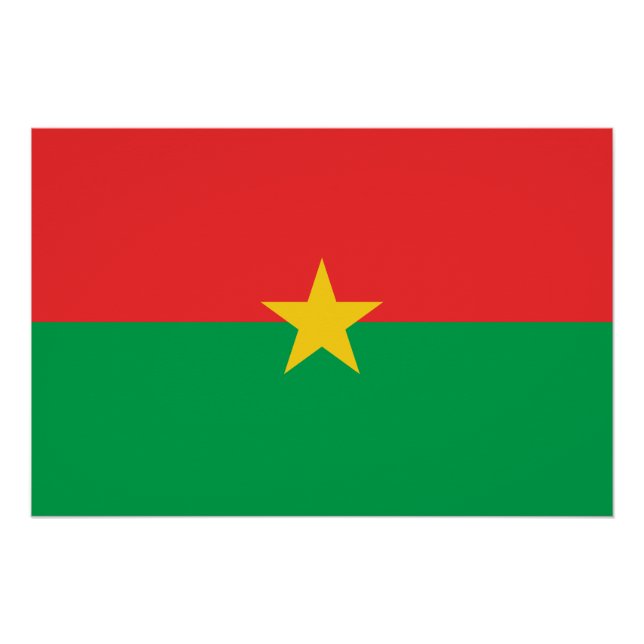 Patriotic Burkina Faso Flag Poster (Front)