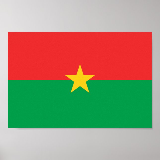 Patriotic Burkina Faso Flag Poster (Front)