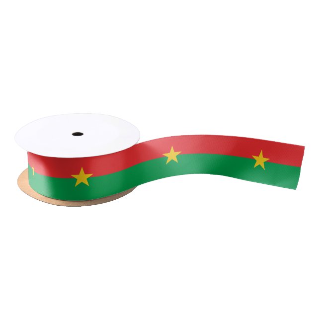 Patriotic Burkina Faso Flag Satin Ribbon (Spool)