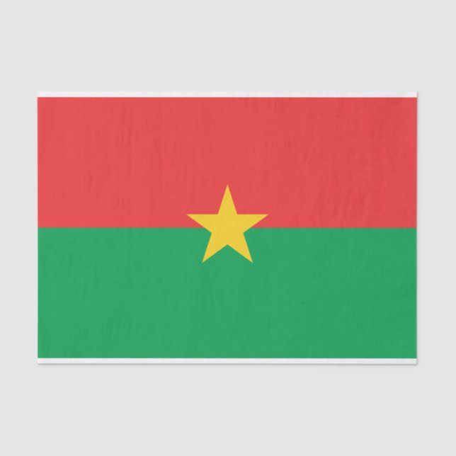 Patriotic Burkina Faso Flag Tissue Paper (Front)