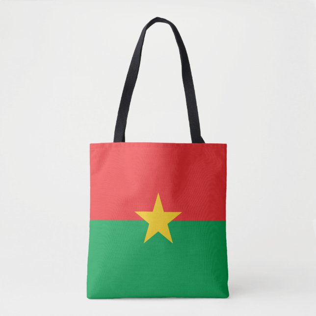 Patriotic Burkina Faso Flag Tote Bag (Front)