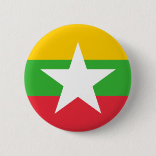 Patriotic Burma Flag 6 Cm Round Badge