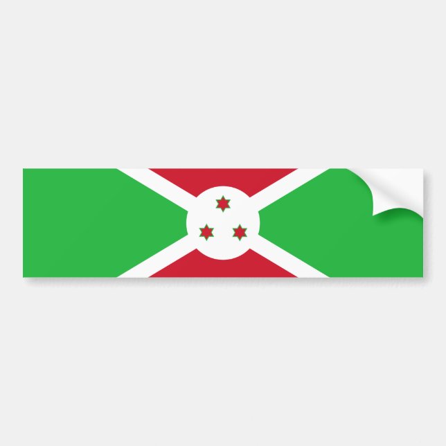 Patriotic Burundi Flag Bumper Sticker (Front)