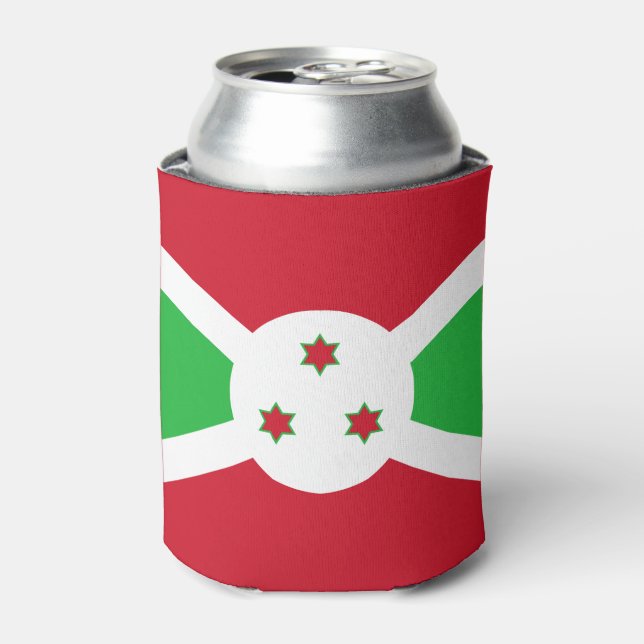 Patriotic Burundi Flag Can Cooler (Can Front)