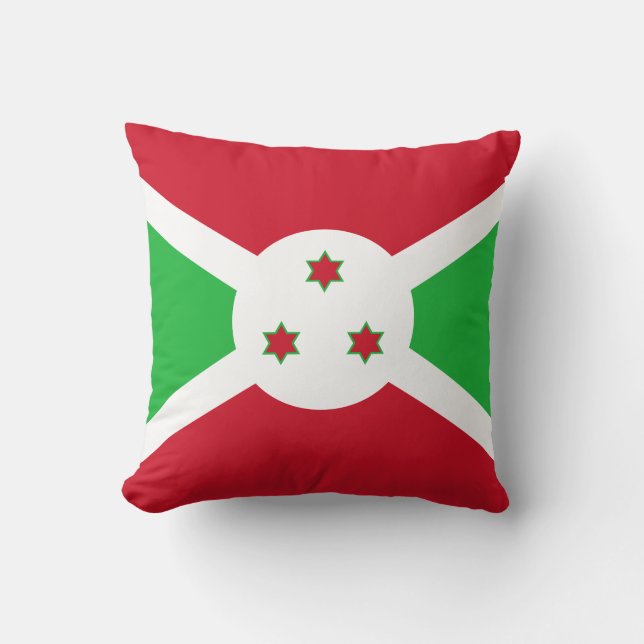 Patriotic Burundi Flag Cushion (Front)