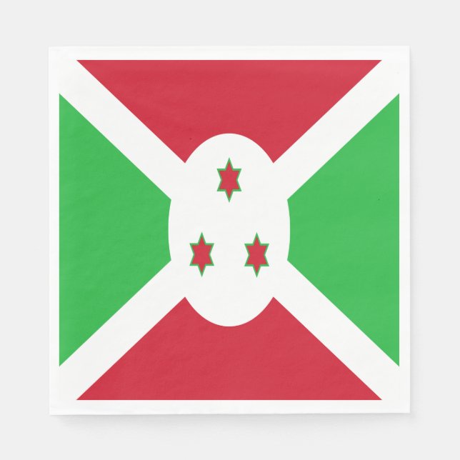Patriotic Burundi Flag Napkin (Front)