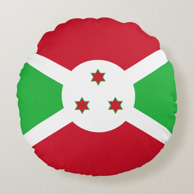 Patriotic Burundi Flag Round Cushion (Front)
