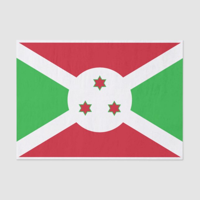 Patriotic Burundi Flag Tissue Paper (Front)