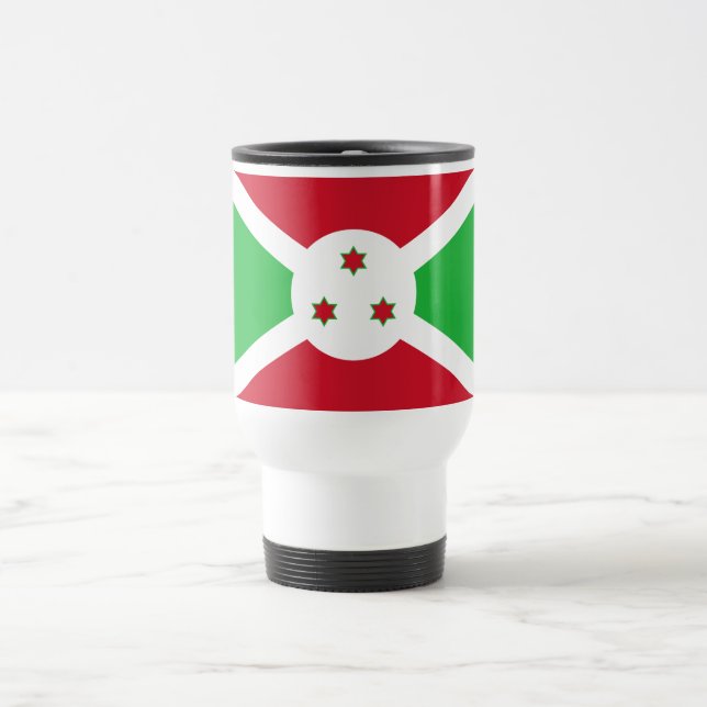 Patriotic Burundi Flag Travel Mug (Center)