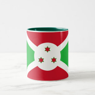 Patriotic Burundi Flag Two-Tone Coffee Mug