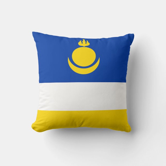 Patriotic Buryatia Flag Cushion (Front)