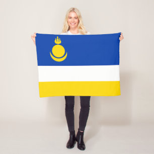 Patriotic Buryatia Flag Fleece Blanket