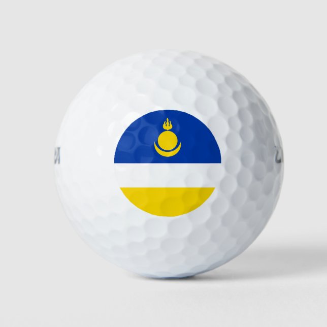 Patriotic Buryatia Flag Golf Balls (Front)