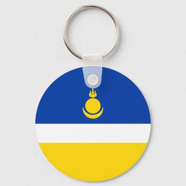 Patriotic Buryatia Flag Key Ring (Front)