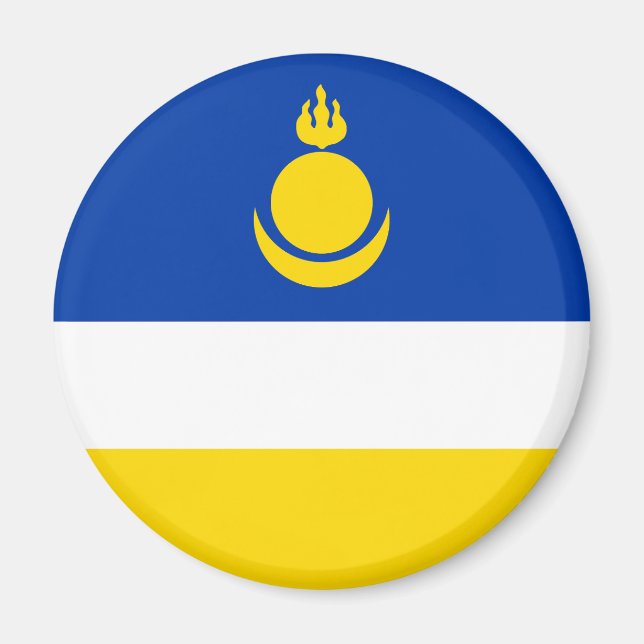 Patriotic Buryatia Flag Magnet (Front)