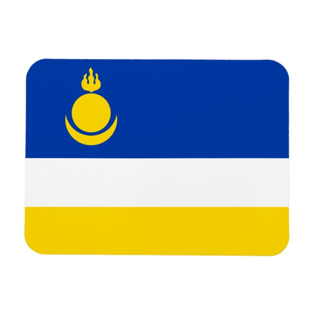 Patriotic Buryatia Flag Magnet (Horizontal)