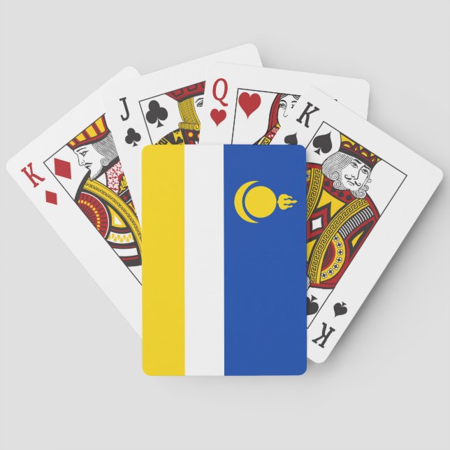 Patriotic Buryatia Flag Playing Cards (Back)