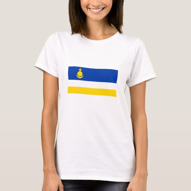 Patriotic Buryatia Flag T-Shirt (Front)
