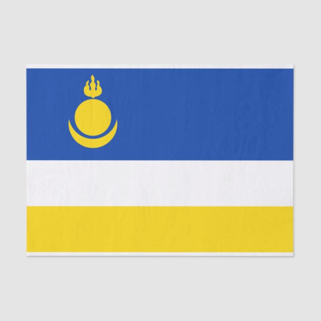 Patriotic Buryatia Flag Tissue Paper (Front)