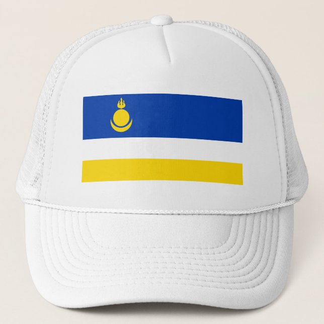 Patriotic Buryatia Flag Trucker Hat (Front)