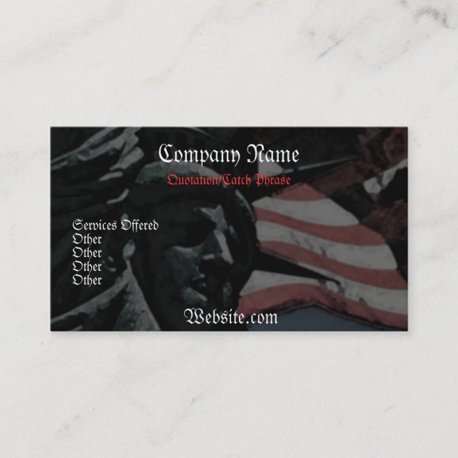 Patriotic Business card (Front)