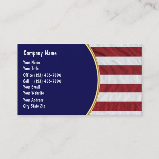 Patriotic Business Cards (Front)