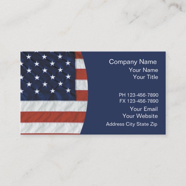 Patriotic Business Cards Fixed (Front)