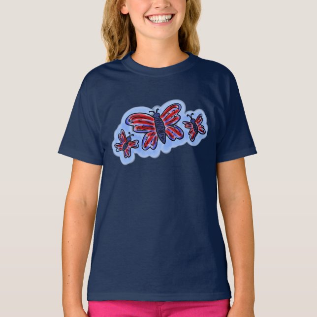 Patriotic butterflies shirt (Front)