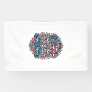 Patriotic Butterfly Garden Vector Graphic Tee_1 Banner
