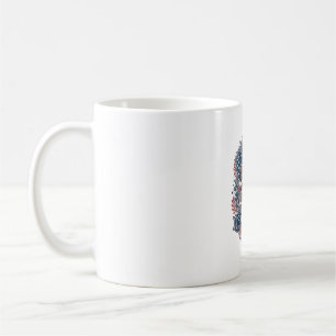 Patriotic Butterfly Garden Vector Graphic Tee_1 Coffee Mug