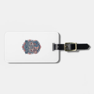 Patriotic Butterfly Garden Vector Graphic Tee_1 Luggage Tag