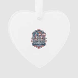 Patriotic Butterfly Garden Vector Graphic Tee_1 Ornament