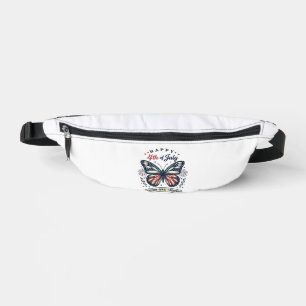 Patriotic Butterfly Happy 4th of July Shirt Design Bum Bags