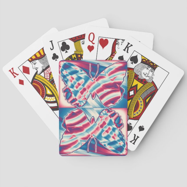 Patriotic Butterfly Playing Cards (Back)