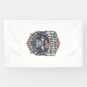 Patriotic Cabin Weekend Vector Graphic Tee_1 Banner