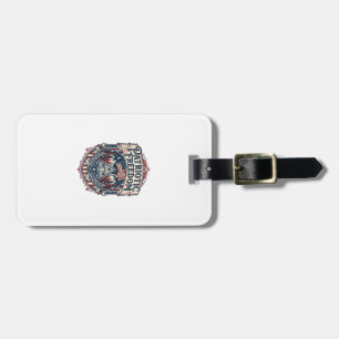 Patriotic Cabin Weekend Vector Graphic Tee_1 Luggage Tag