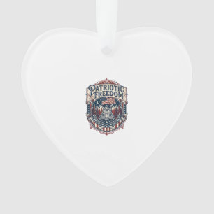 Patriotic Cabin Weekend Vector Graphic Tee_1 Ornament