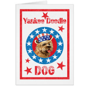 Patriotic Cairn Terrier Greeting Card