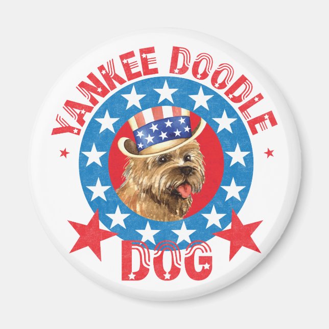 Patriotic Cairn Terrier Magnet (Front)