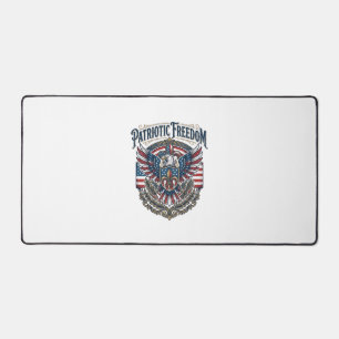 Patriotic Cajun Pride Vector Graphic Tee_1 Desk Mat