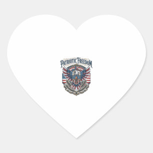 Patriotic Cajun Pride Vector Graphic Tee_1 Heart Sticker