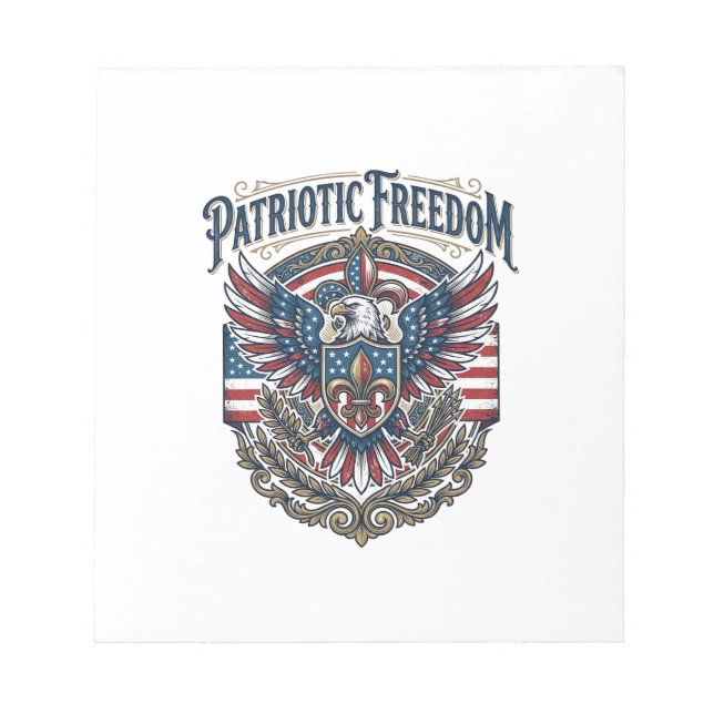 Patriotic Cajun Pride Vector Graphic Tee_1 Notepad (Front)