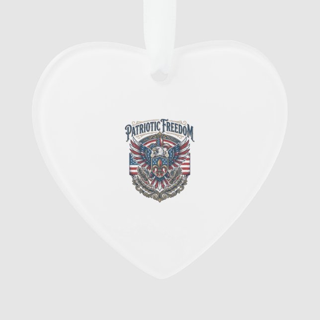 Patriotic Cajun Pride Vector Graphic Tee_1 Ornament (Front)