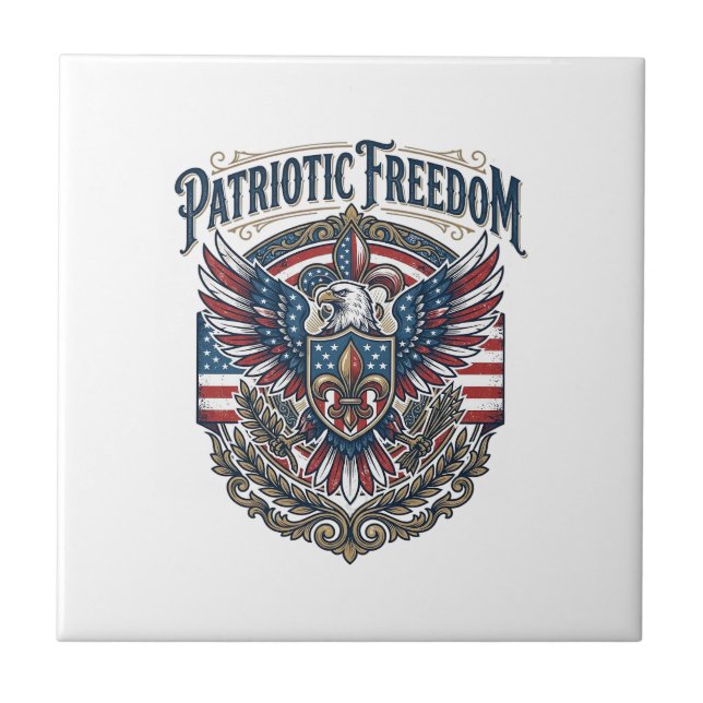 Patriotic Cajun Pride Vector Graphic Tee_1 Tile (Front)