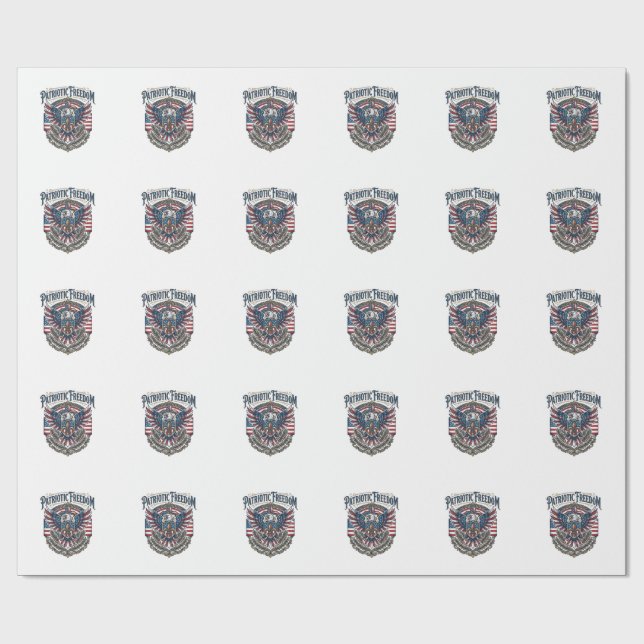Patriotic Cajun Pride Vector Graphic Tee_1 Wrapping Paper (Flat)