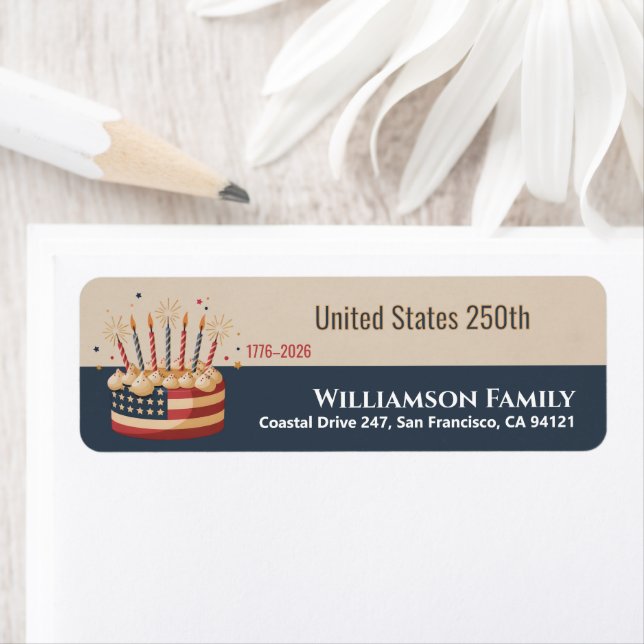 Patriotic Cake 1776–2026 Family Design Return (Insitu)