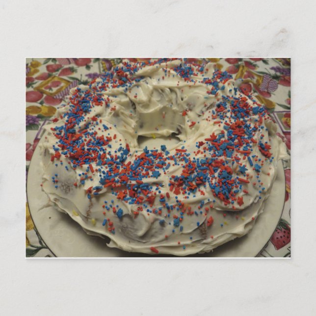 Patriotic Cake Postcard (Front)