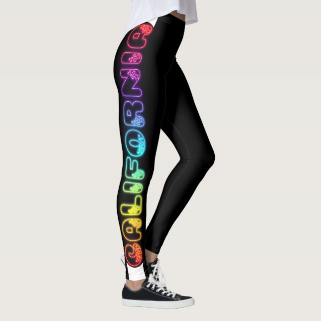 Patriotic California Republic State Flag Leggings (Right)