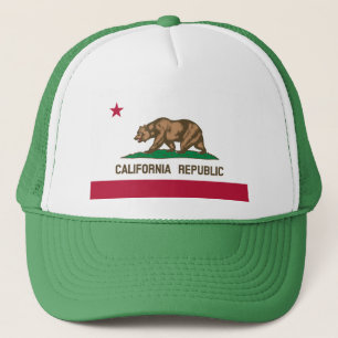 Patriotic California Republic State Flag Trucker Hat